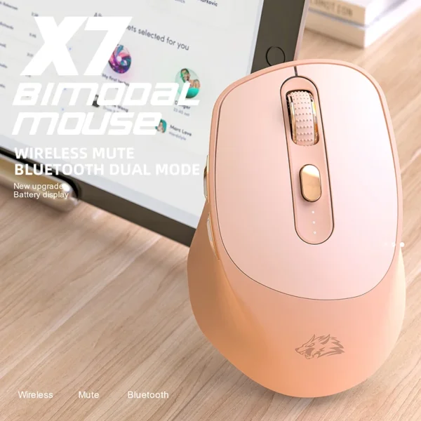 X7 Bluetooth Wireless Mouse Mice With Battery Indicator 5 Adjustable DPI for Windows Android Mac
