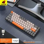 60% Dual Mode Wireless/Bluetooth Mechanical Keyboard Hot-Swappable Mini 68-Key Red Switch for PC iPhone iPad,K68 Keyboard