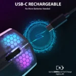 ATTACK SHARK X5 49g wireless Gaming Mouse,Bluetooth Tri-mode,PixArt Optical Sensor for PC/MAC/Wins
