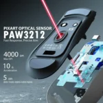 ATTACK SHARK X5 49g wireless Gaming Mouse,Bluetooth Tri-mode,PixArt Optical Sensor for PC/MAC/Wins