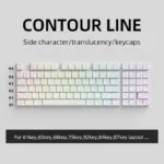 98key Contour Line Keycaps , FOR 61/65/68/75/82/84/87 KEY layout, PBT keycaps