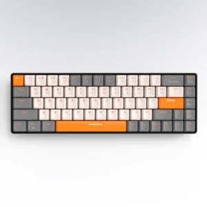 60% Dual Mode Wireless/Bluetooth Mechanical Keyboard Hot-Swappable Mini 68-Key Red Switch for PC iPhone iPad,K68 Keyboard