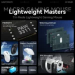 X2 Wireless Mouse,Tri-Mode Connection, PixArt PAW3311, Touch Magnetic Charging Base, Macro Gaming Mouse