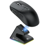 X6 Bluetooth Gaming Mouse,PAW3395,Tri-Mode Connection,RGB Touch Magnetic Charging Base, Macro Mouse