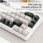 M68 Gaming Wireless Keyboard,Bluetoot Tri-Mode Connection, PBT Ball Cap, Rainbow Light, Suitable for Computers, Laptops, and Mac