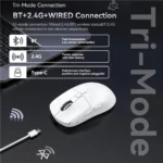 X6 Bluetooth Gaming Mouse,PAW3395,Tri-Mode Connection,RGB Touch Magnetic Charging Base, Macro Mouse