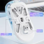 A2 Transparent Digital display RGB Bluetooth Mouse, Wireless Dual-mode Connection ,Win/Mac