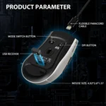 ATTACK SHARK X5 49g wireless Gaming Mouse,Bluetooth Tri-mode,PixArt Optical Sensor for PC/MAC/Wins