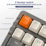 K8 Wireless Mechanical Keyboard Tri-mode Connection,100 Key,Full Key Hot Swap,lighting Effects,Gasket Muffler Structure, Laptops