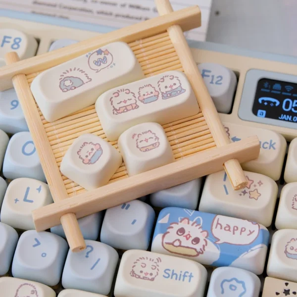 98 key PBT thermal sublimation keycaps, Compatible with magnetic switches andmechanical switches 61-87 layout ﻿