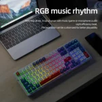 Attack Shark Wired Mechanical Keyboard ,Type-C Connection, Red Yellow Switch Custom RGB Effect Laptop,Mac,Android ﻿