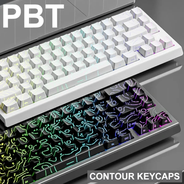 98key Contour Line Keycaps , FOR 61/65/68/75/82/84/87 KEY layout, PBT keycaps