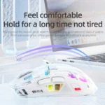 A2 Transparent Digital display RGB Bluetooth Mouse, Wireless Dual-mode Connection ,Win/Mac