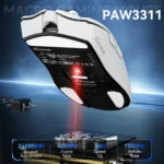X2 Wireless Mouse,Tri-Mode Connection, PixArt PAW3311, Touch Magnetic Charging Base, Macro Gaming Mouse