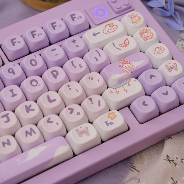 98 key PBT thermal sublimation keycaps, Compatible with magnetic switches andmechanical switches 61-87 layout ﻿